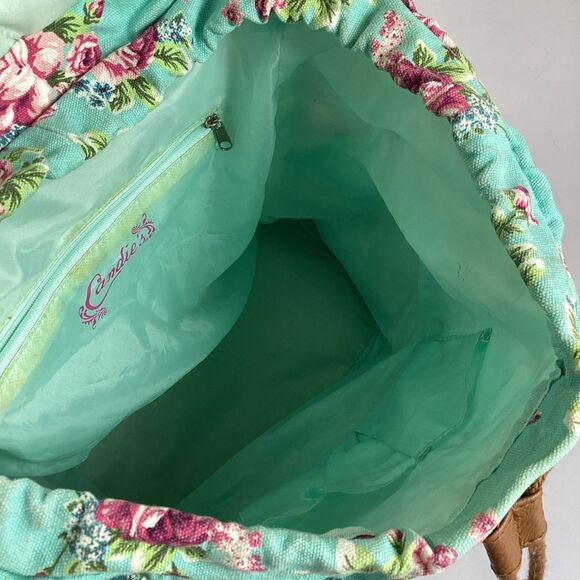 Candies Floral Backpack Bag Pink Blue Flower Teal - Picture 9 of 9